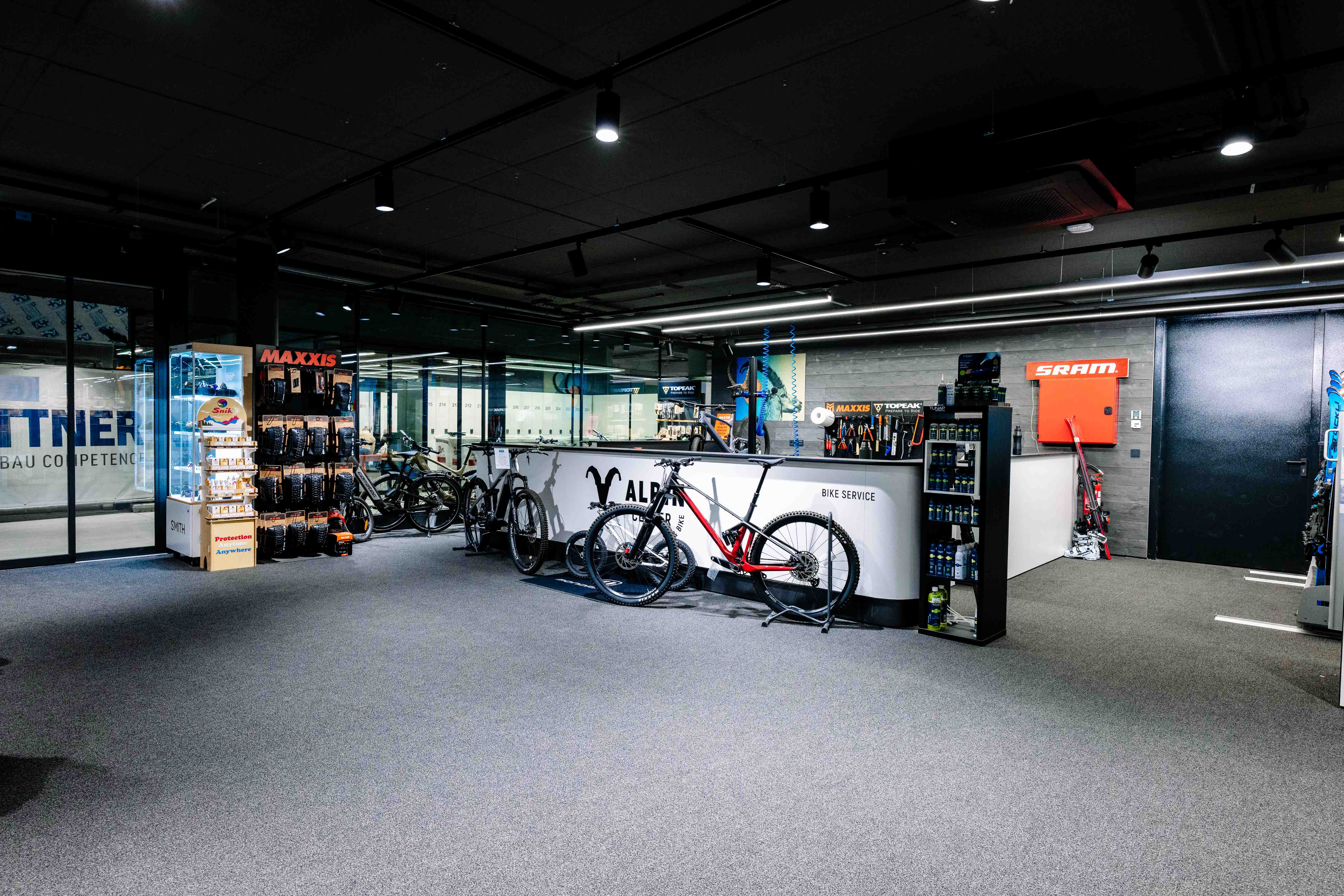Bike-Werkstatt des Alpincenter in Seis am Schlern